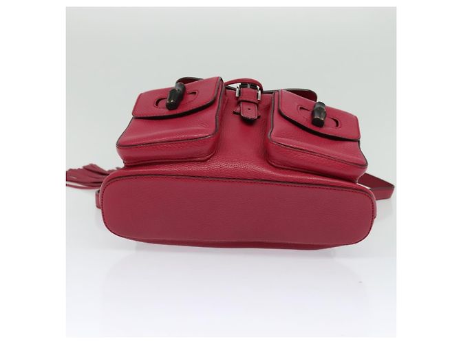 GUCCI Bamboo Rucksack Leder Outlet Pink 370833 Auth bs25742 - Ansicht 5