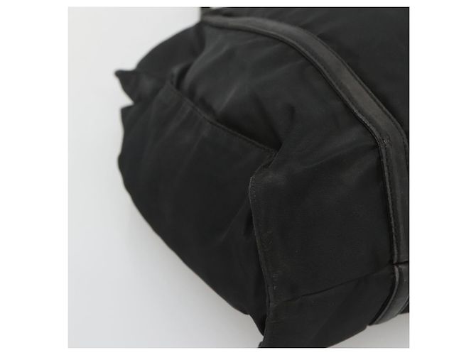 Borsa a spalla PRADA in nylon nero argento autentica bs25600 - vista 14
