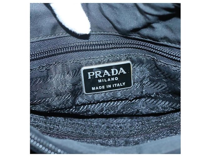 Borsa a spalla PRADA in nylon nero argento autentica bs25600 - vista 19