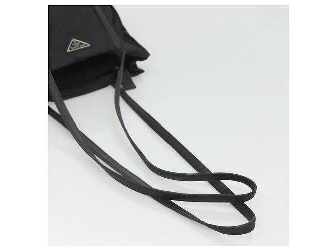 Borsa a spalla PRADA in nylon nero argento autentica bs25600 - vista 7