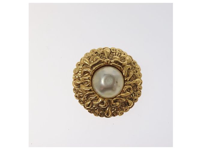 Orecchini CHANEL in metallo dorato CC Auth bs25961 D'oro - vista 2