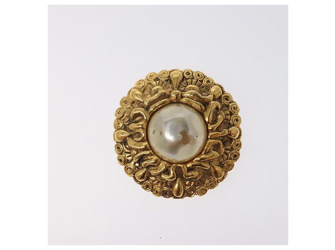 Orecchini CHANEL in metallo dorato CC Auth bs25961 D'oro - vista 6