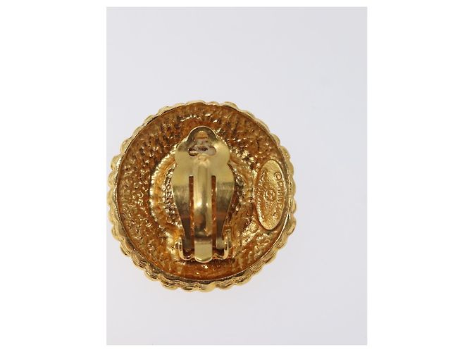 Orecchini CHANEL in metallo dorato CC Auth bs25961 D'oro - vista 7