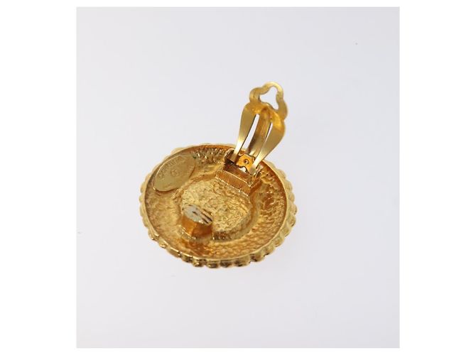 Orecchini CHANEL in metallo dorato CC Auth bs25961 D'oro - vista 8