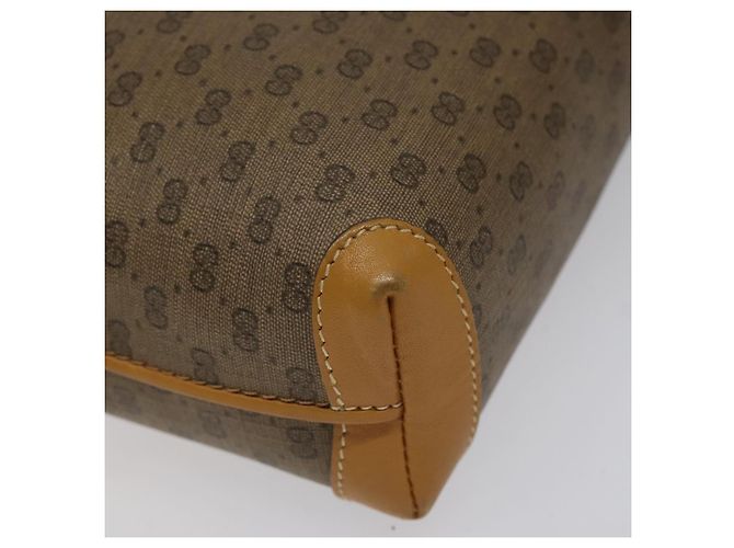Gucci Borsa a spalla Micro GG Supreme PVC Beige Oro 007 115 0093 Auth BA1805 D'oro - vista 14