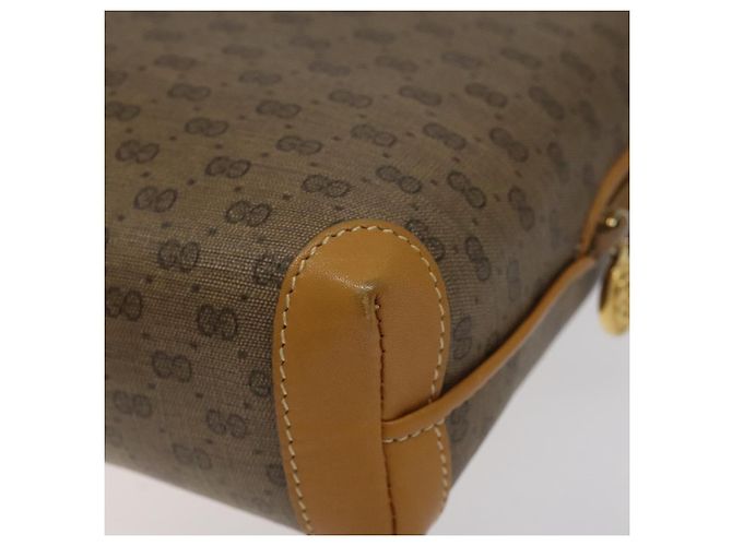 Gucci Borsa a spalla Micro GG Supreme PVC Beige Oro 007 115 0093 Auth BA1805 D'oro - vista 15