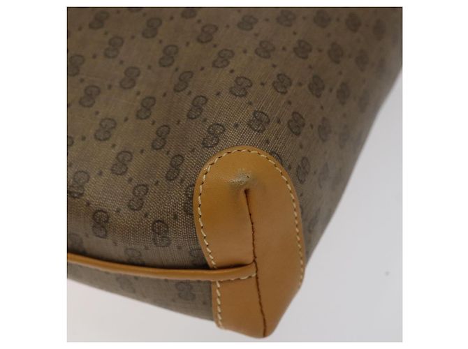 Gucci Borsa a spalla Micro GG Supreme PVC Beige Oro 007 115 0093 Auth BA1805 D'oro - vista 16