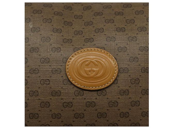 Gucci Borsa a spalla Micro GG Supreme PVC Beige Oro 007 115 0093 Auth BA1805 D'oro - vista 17