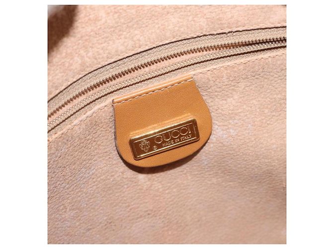 Gucci Borsa a spalla Micro GG Supreme PVC Beige Oro 007 115 0093 Auth BA1805 D'oro - vista 19