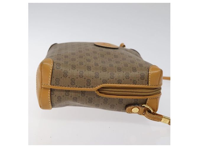 Gucci Borsa a spalla Micro GG Supreme PVC Beige Oro 007 115 0093 Auth BA1805 D'oro - vista 3
