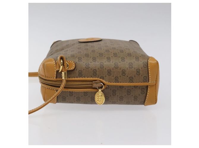 Gucci Borsa a spalla Micro GG Supreme PVC Beige Oro 007 115 0093 Auth BA1805 D'oro - vista 4