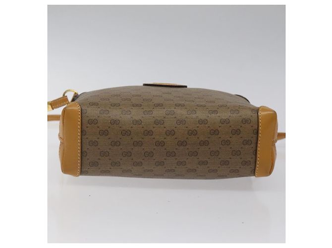 Gucci Borsa a spalla Micro GG Supreme PVC Beige Oro 007 115 0093 Auth BA1805 D'oro - vista 5