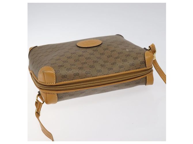 Gucci Borsa a spalla Micro GG Supreme PVC Beige Oro 007 115 0093 Auth BA1805 D'oro - vista 6