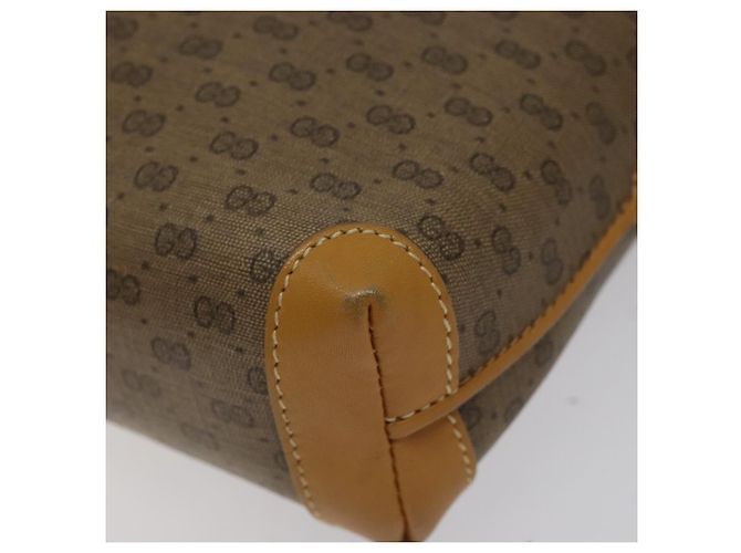 Gucci Borsa a spalla Micro GG Supreme PVC Beige Oro 007 115 0093 Auth BA1805 D'oro - vista 9