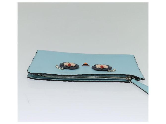 Borsa a mano FENDI in pelle azzurro chiaro Auth bs25680 Blu chiaro - vista 5
