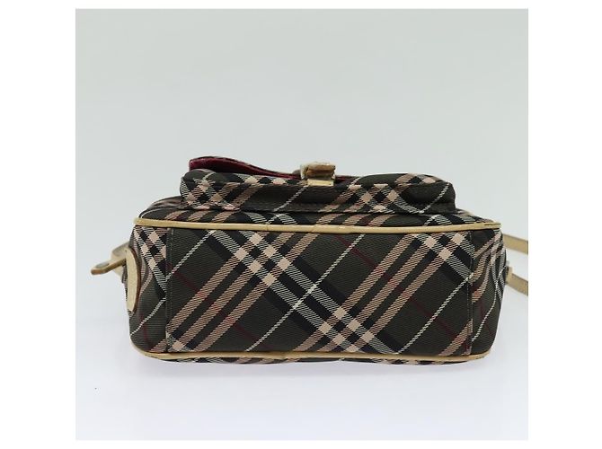 Borsa a spalla Burberry Nova Check Blue Label in nylon marrone argento autentica ti3061 - vista 5