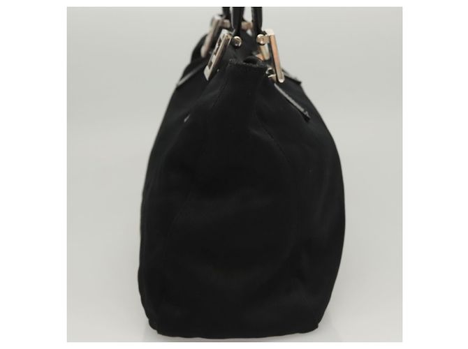 FENDI Handtasche aus schwarzem Nylon mit Silber authentisch 122023 - Ansicht 4