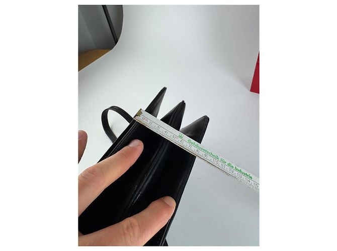 Céline Vintage Celine Paris Leder Tasche Triomphe Schwarz - Ansicht 5