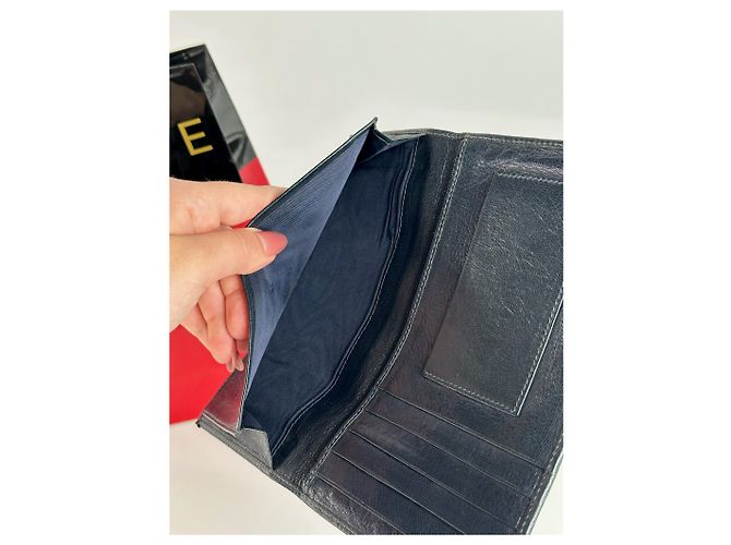 Céline Vintage Celine Macadam Monogram ID-Halter schwarz weiß Grau - Ansicht 6