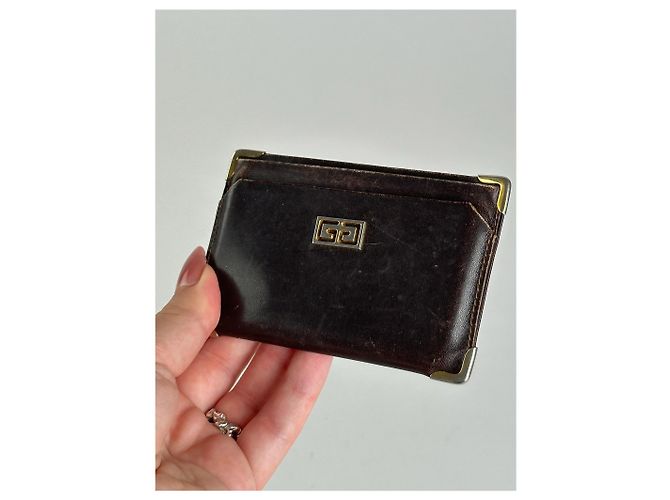 Vintage Givenchy leather Card holder brown - view 3