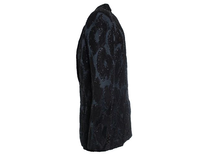 Jacquard-gewebte Blazer mit Perlen von Saint Laurent, 2019 Schwarz - Ansicht 2