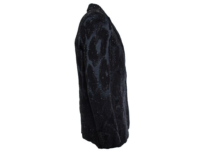 Jacquard-gewebte Blazer mit Perlen von Saint Laurent, 2019 Schwarz - Ansicht 4