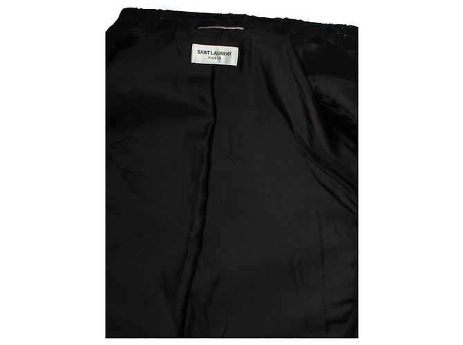 Jacquard-gewebte Blazer mit Perlen von Saint Laurent, 2019 Schwarz - Ansicht 5