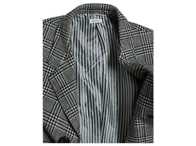 Thom Browne, Blazer-Mantel im Hahnentrittmuster Schwarz Weiß - Ansicht 9