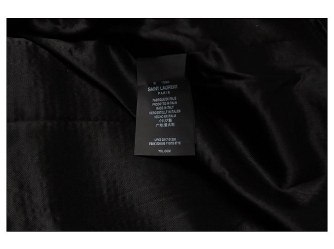 Saint Laurent, 2017 sequin bomber jacket Black Green - view 10