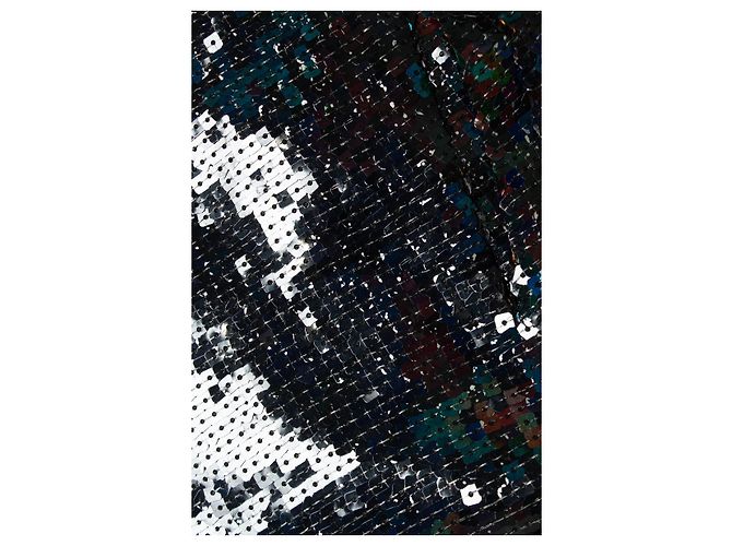 Saint Laurent, 2017 sequin bomber jacket Black Green - view 6