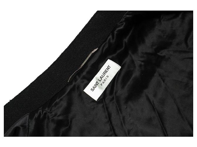 Saint Laurent, 2017 sequin bomber jacket Black Green - view 7