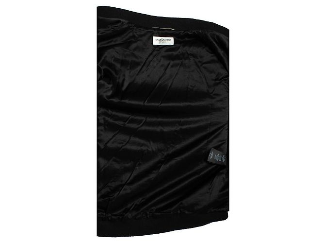 Saint Laurent, 2017 sequin bomber jacket Black Green - view 9