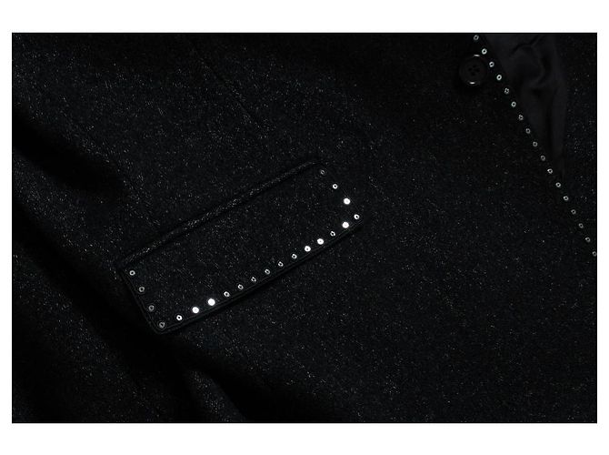 Blazer mit Pailletten besticktem Saum von Saint Laurent, 19FW Grau - Ansicht 7