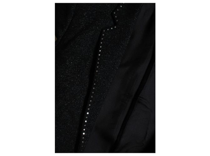 Blazer mit Pailletten besticktem Saum von Saint Laurent, 19FW Grau - Ansicht 8