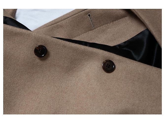 Saint Laurent, Kaschmirmantel in Camel 2019 Braun - Ansicht 6