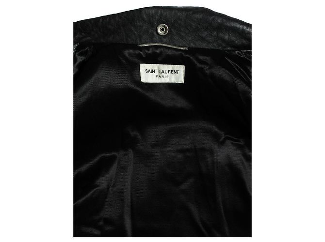 Saint Laurent, schwarze Lederjacke von 2016 - Ansicht 7