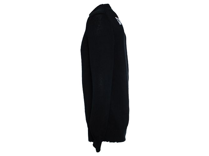 Pull en coton tricoté avec logo Givenchy Noir - vue 3