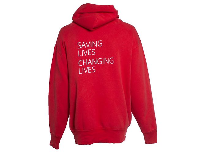 Balenciaga, Hoodie des Welternährungsprogramms in Rot - Ansicht 3