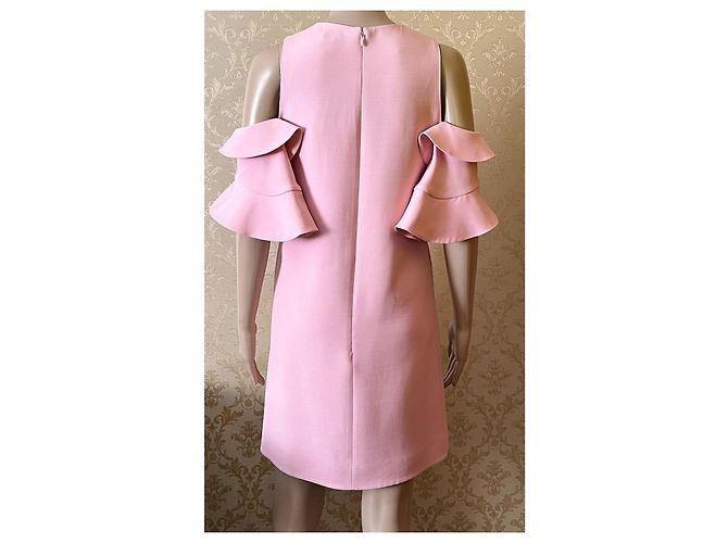 Abito Louis Vuitton Rosa in Lana e Seta - vista 4