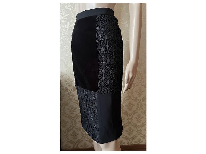 Falda de encaje negra Moschino Cheap And Chic Talla 40IT Negro - vista 5