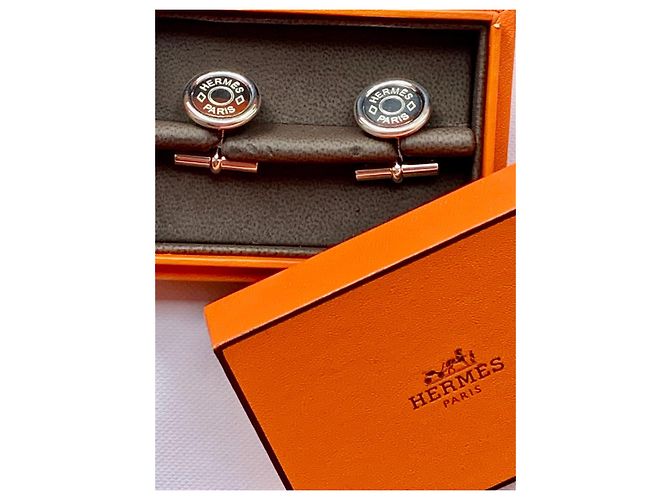 Abotoaduras Hermès linha Ex Libris Prata - vista 4