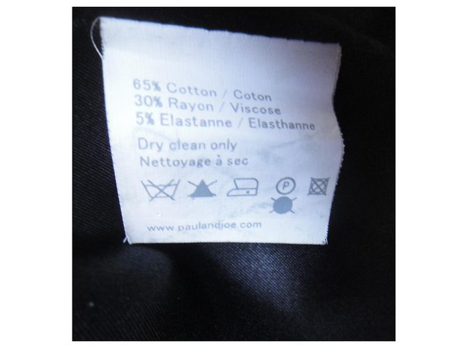 Paul & Joe Jacke Schwarz Baumwolle Größe 38 - Ansicht 6