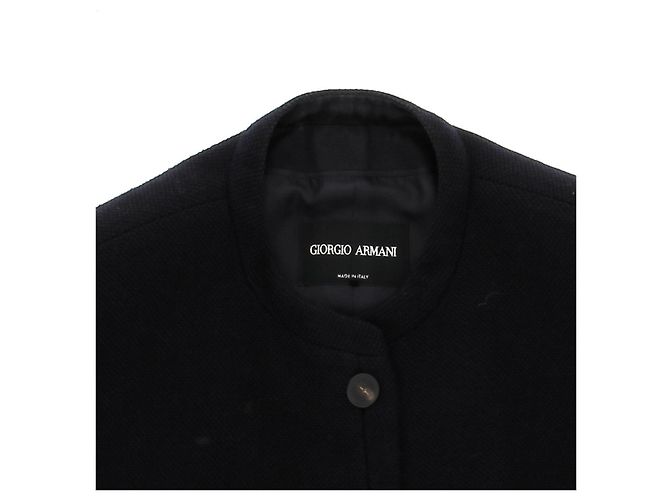 Giorgio Armani Navy Blue Wool Jacket Size 44 - view 5