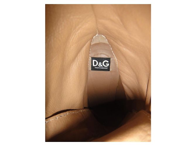 Botas Dolce & Gabbana de piel marrón oscuro talla 39 - vista 8
