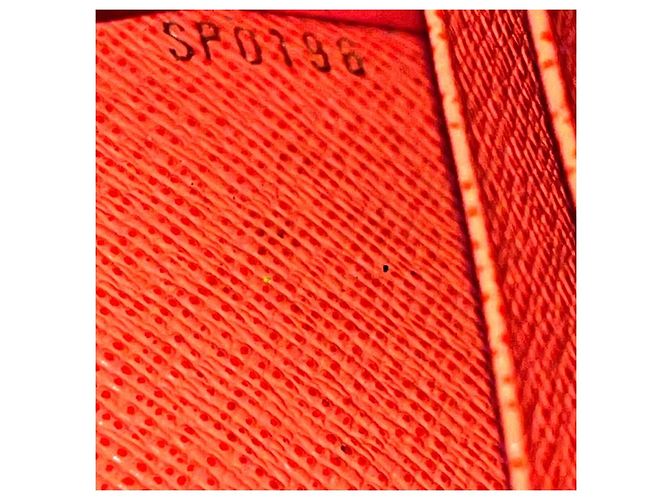 Authentische Louis Vuitton Monogram Poppy Multicartes Geldbörse Orange - Ansicht 12