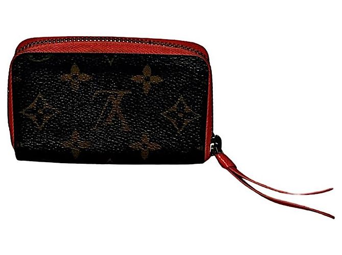 Authentische Louis Vuitton Monogram Poppy Multicartes Geldbörse Orange - Ansicht 2