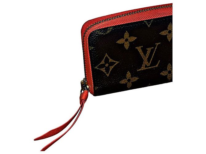 Authentische Louis Vuitton Monogram Poppy Multicartes Geldbörse Orange - Ansicht 4