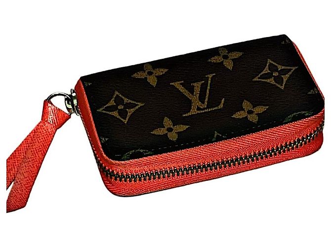 Authentische Louis Vuitton Monogram Poppy Multicartes Geldbörse Orange - Ansicht 6
