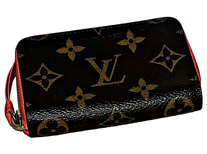 Authentische Louis Vuitton Monogram Poppy Multicartes Geldbörse Orange - Ansicht 7