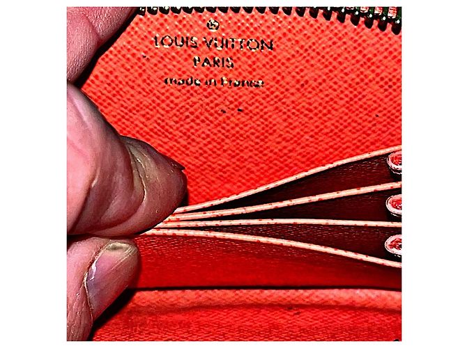 Authentische Louis Vuitton Monogram Poppy Multicartes Geldbörse Orange - Ansicht 9